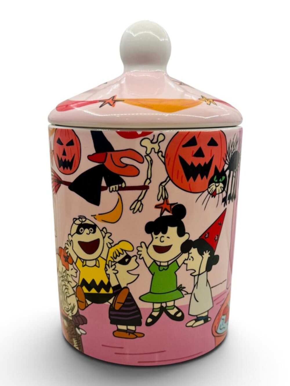 Peanuts | Charlie Brown & Gang Pink Halloween Canister | Cookie Jar | Snoopy
